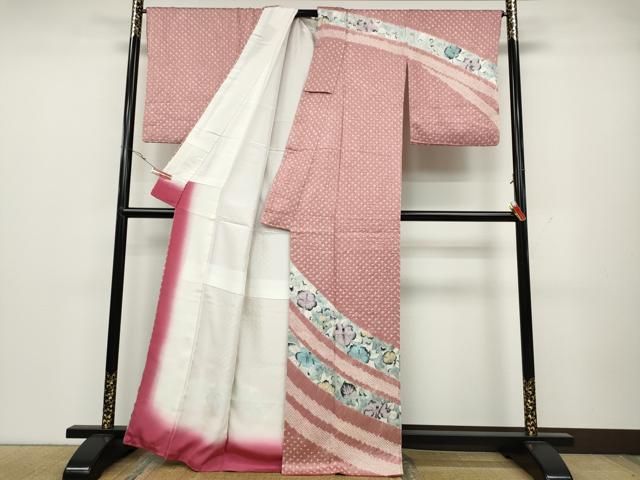 平和屋着物○訪問着 辻が花 絞り 正絹 逸品 CABA1614ut 絞り 正絹