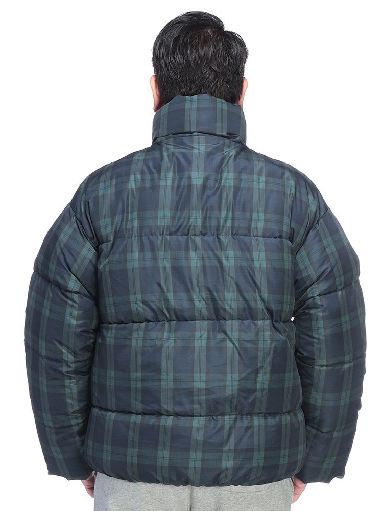 B＆T CLUB ビーアンドティークラブ プリントチェック フルジップ 中綿 ボリューム ブルゾン ODELLYA_COM