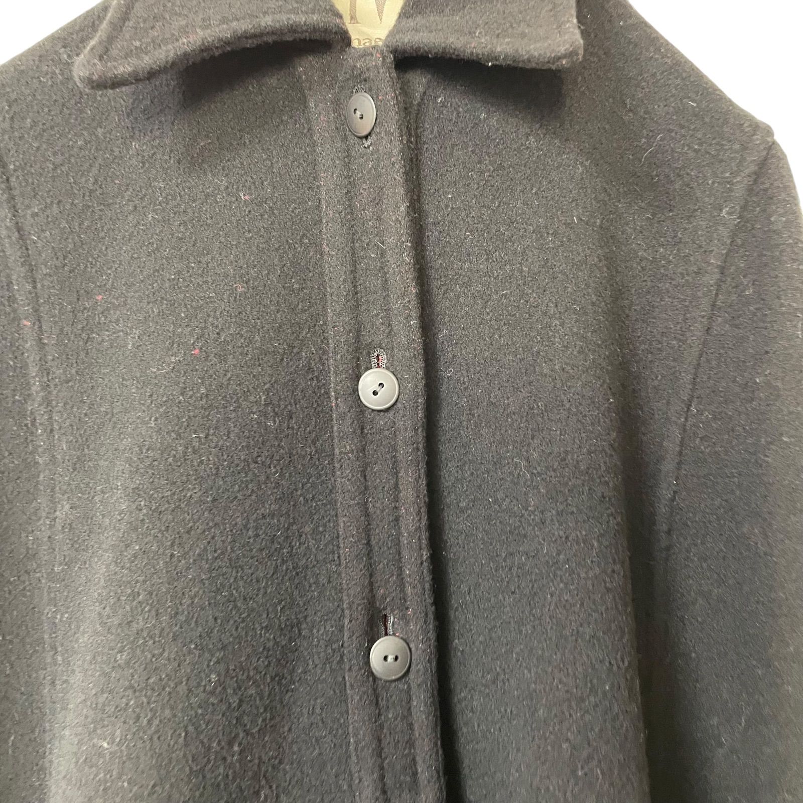 Z1596【美品】VIVID Hanae Mori ハナエモリ ケープコート ウール