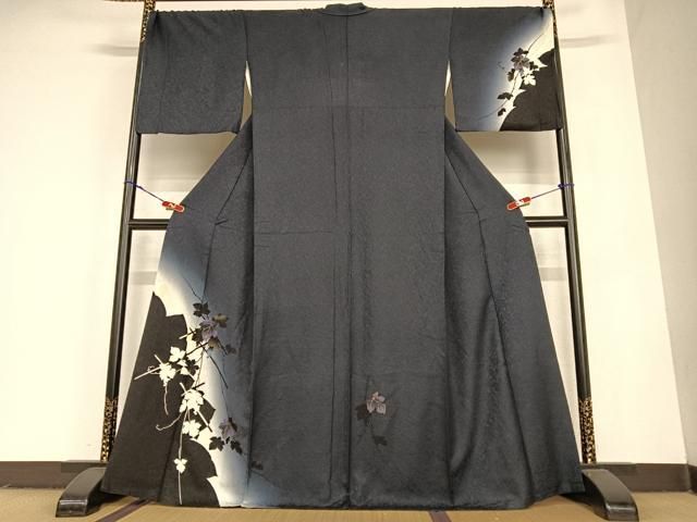 平和屋着物 訪問着 葡萄蔦の葉シルエット 暈し染め 金彩 正絹 zg