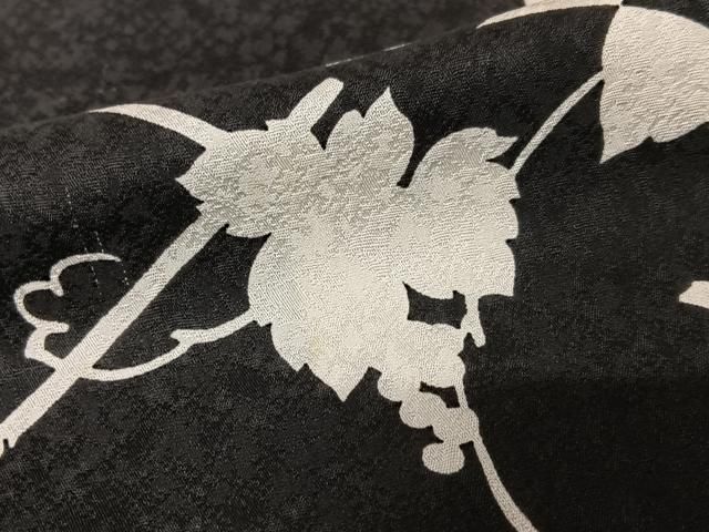 訪問着 葡萄蔦の葉シルエット