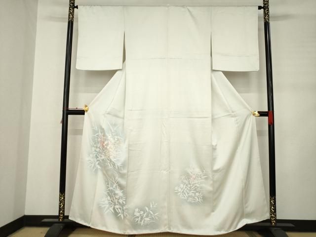 平和屋着物 訪問着 刺繍 扇面花文 正絹 ck