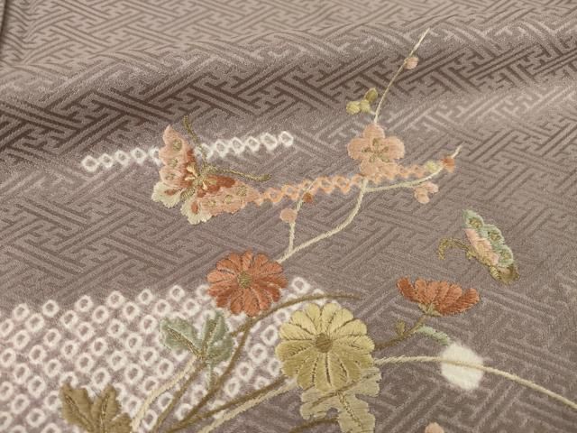 花蝶文 正絹