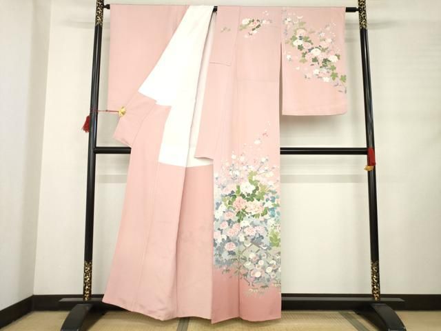 平和屋着物 訪問着 友禅 作家物 花籬文 暈し染め 正絹 ck