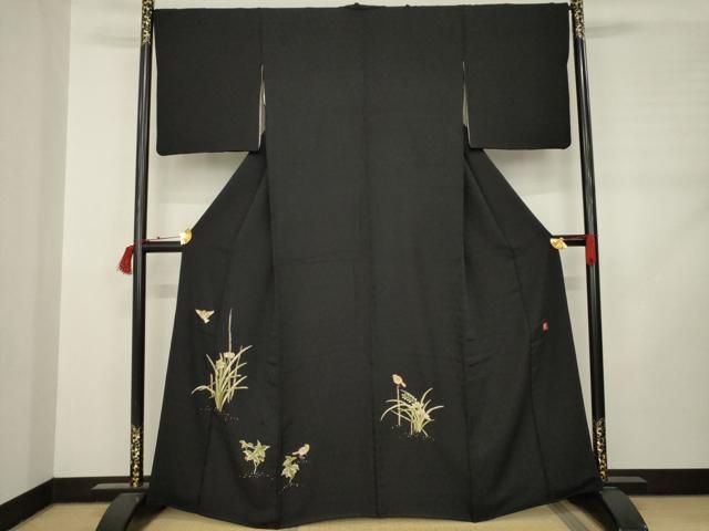 平和屋着物○ファッションデザイナー 花井幸子 訪問着 刺繍 花鳥文