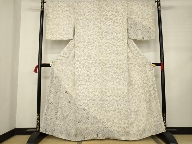 平和屋着物 訪問着 唐草文 鬼しぼ縮緬 正絹 ck