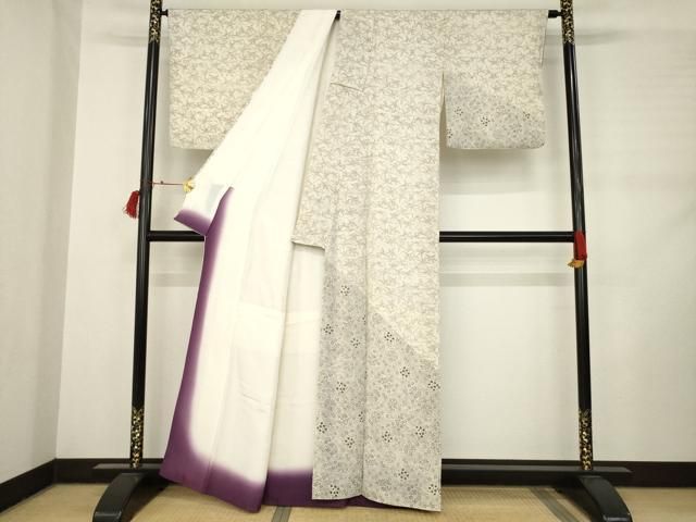 平和屋着物 訪問着 唐草文 鬼しぼ縮緬 正絹 ck