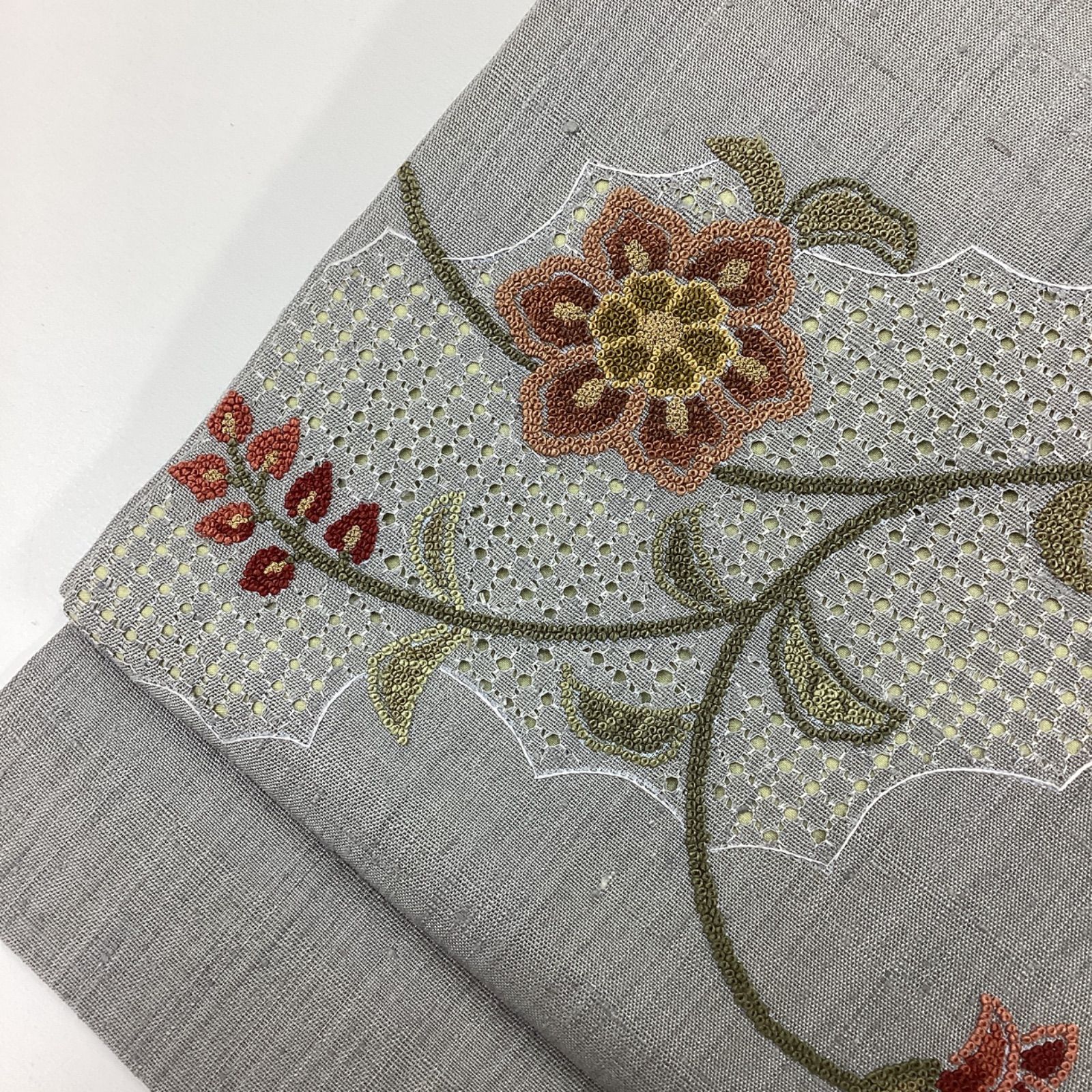 中古品、9寸名古屋帯、相良刺繍、正絹R7 - メルカリ