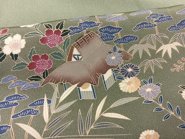  平和屋着物 訪問着 友禅 作家物 風景草花文 正絹 ph 訪問着 付け下げ 着物