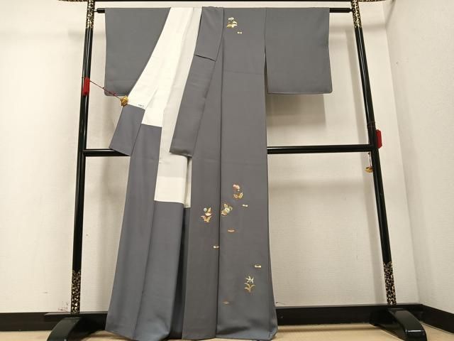 平和屋着物 訪問着 駒刺繍 竹屋町刺繍 金糸 正絹 ph