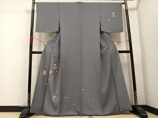 平和屋着物 訪問着 駒刺繍 竹屋町刺繍 金糸 正絹 ph