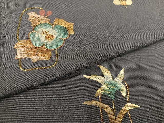  平和屋着物 訪問着 駒刺繍 竹屋町刺繍 金糸 正絹 ph 訪問着 付け下げ 着物