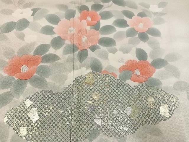 平和屋着物○訪問着 雲重ね椿文 金銀彩 正絹 逸品 AABC9778ph - メルカリ