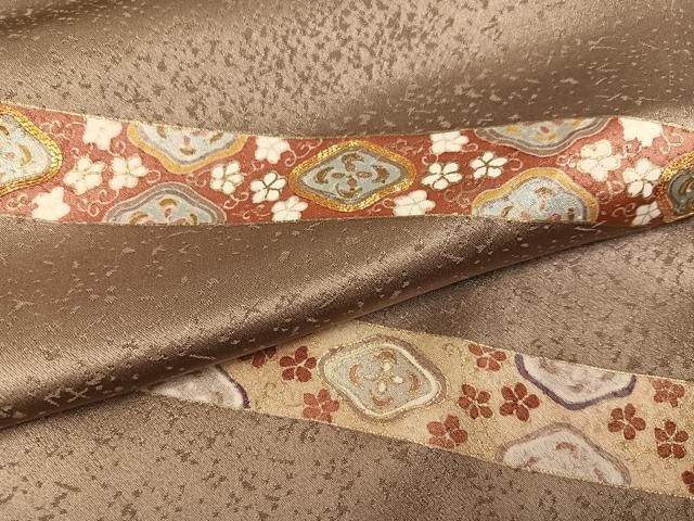  平和屋着物 訪問着 駒刺繍 花唐草文 金彩 正絹 ph 訪問着 付け下げ 着物