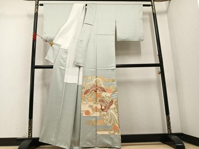 平和屋着物 豪華色留袖 駒刺繍 鳳凰花文 金彩 正絹 ph