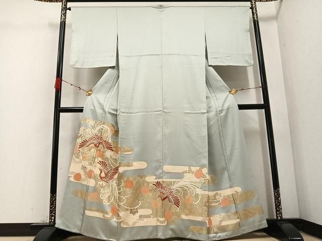 平和屋着物 豪華色留袖 駒刺繍 鳳凰花文 金彩 正絹 ph