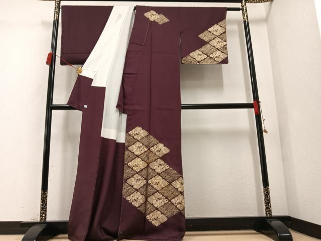 平和屋着物 訪問着 駒刺繍 松葉 金彩 鈴乃屋扱い 正絹 ph