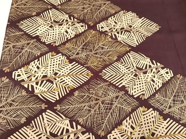  平和屋着物 訪問着 駒刺繍 松葉 金彩 鈴乃屋扱い 正絹 ph 訪問着 付け下げ 着物