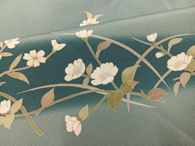  平和屋着物 訪問着 友禅 作家物 草花文 暈し染め 正絹 ph 訪問着 付け下げ 着物