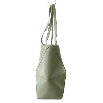 ロエベ LOEWE パズルフォルド トート バッグ ハンドバッグ レザー カーフスキン ミディアム カーキ ユーカリグリーン