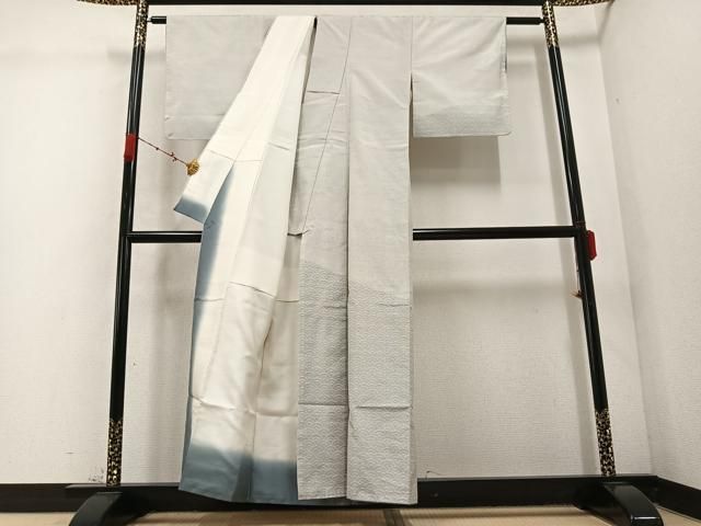 平和屋着物 訪問着 紬地 青海波 正絹 ph