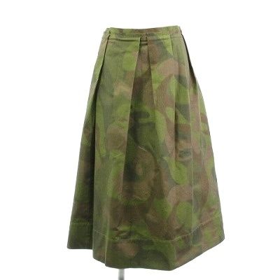 マルニ MARNI スカート タック ギャザー フ イタリア製 カモ柄 迷彩柄 カーキ 38 S位