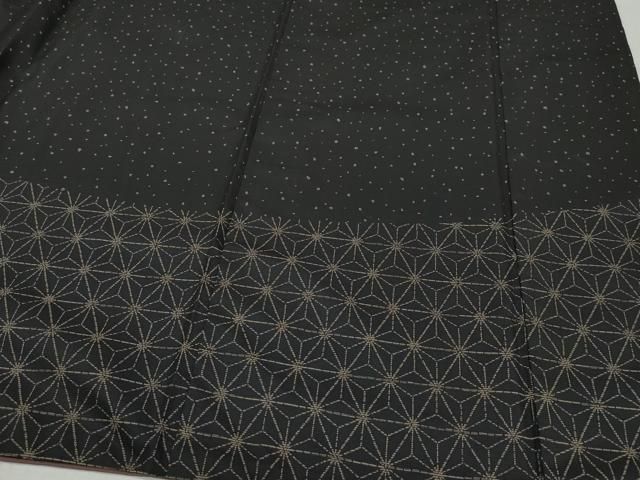 本場染大島紬 麻の葉花文