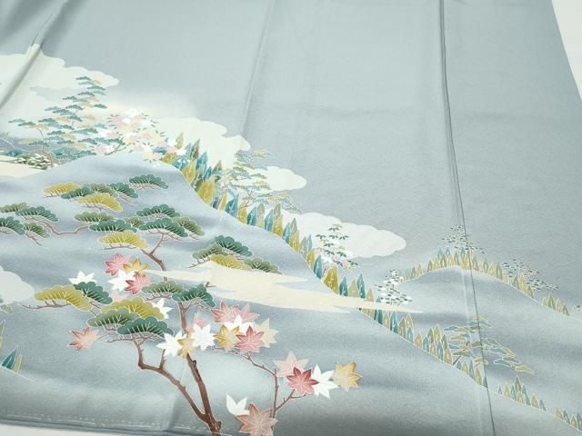 枝松花文 暈し染め