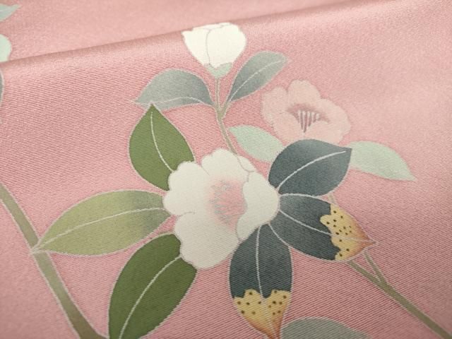 平和屋着物○訪問着 友禅 枝花文 暈し染め 正絹 逸品 未