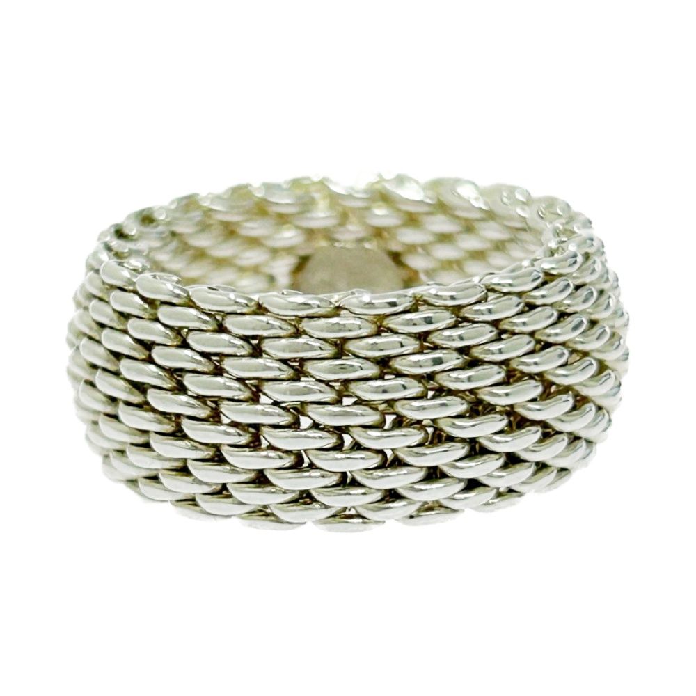 中古】TIFFANY&Co. ティファニー シルバー サマセット メッシュ リング