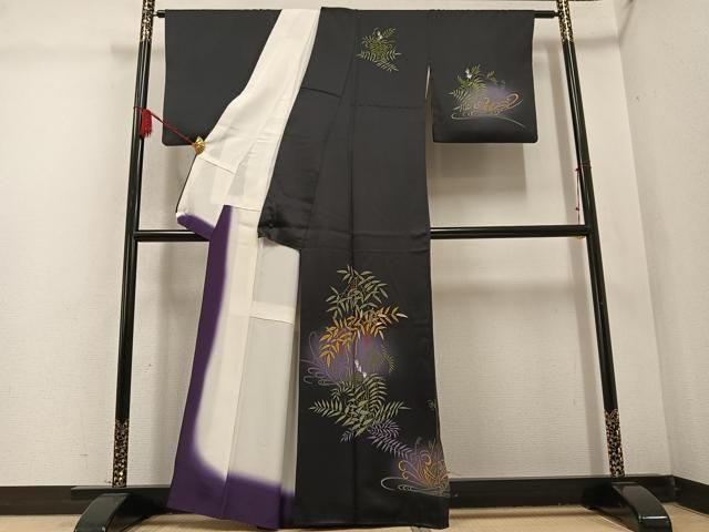 平和屋着物 訪問着 草木文 暈し染め 正絹 ph