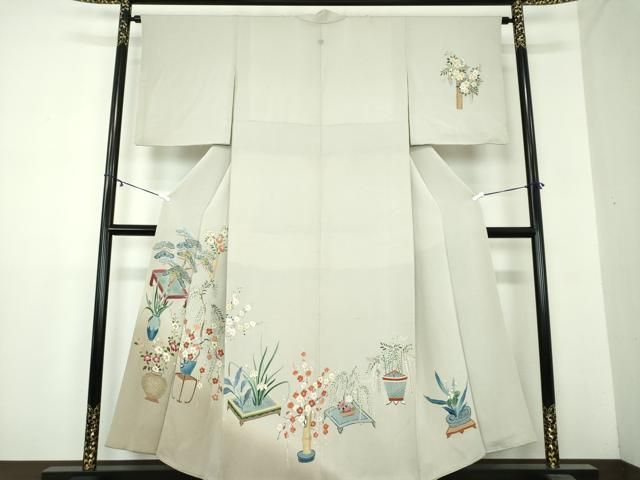 平和屋着物 訪問着 駒刺繍 飾花文 暈し染め 金彩 正絹 ps