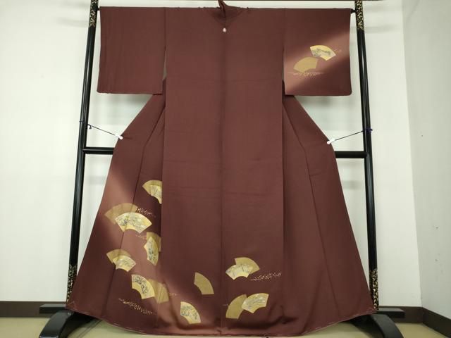 平和屋着物 訪問着 駒刺繍 地紙重ね花文 金彩 正絹 ps