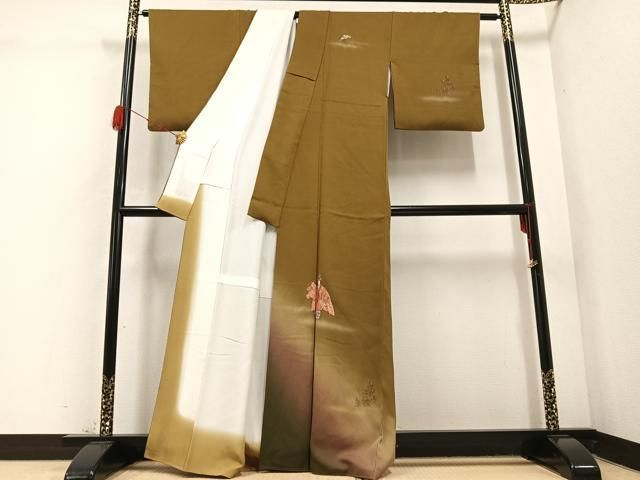 平和屋着物 訪問着 手描き 羽衣 女人松文 金彩 正絹 ph