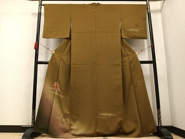 平和屋着物 訪問着 手描き 羽衣 女人松文 金彩 正絹 ph