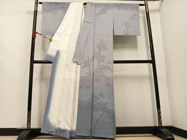 平和屋着物 訪問着 笹竹シルエット 正絹 ph