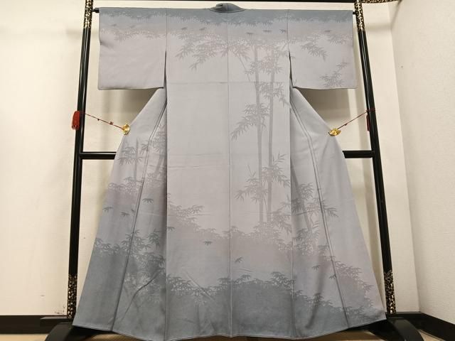 平和屋着物 訪問着 笹竹シルエット 正絹 ph