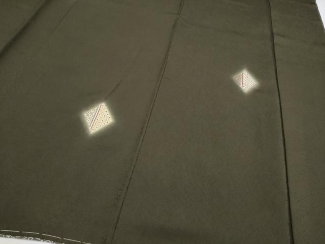  平和屋着物 上 十日町 名門青柳謹製 訪問着 絞り 刺繍 花菱文 媚茶色地 金糸 やまと誂製 s 5 訪問着 付け下げ 着物