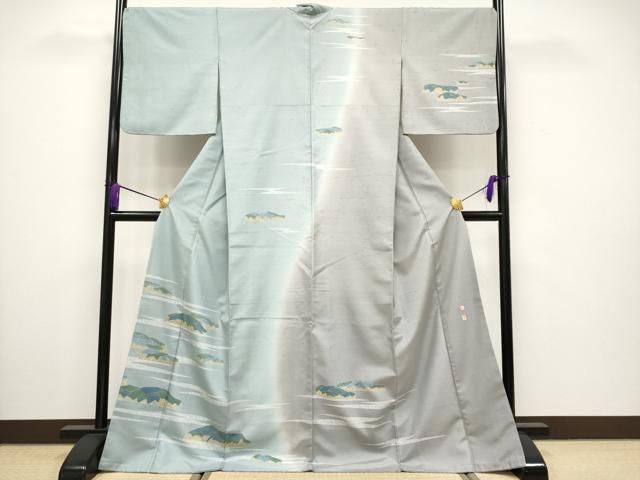 平和屋着物 上 石川県指定無形文化財 牛首紬 白山工房 手織り 訪問着 作家物 霞文 s 5