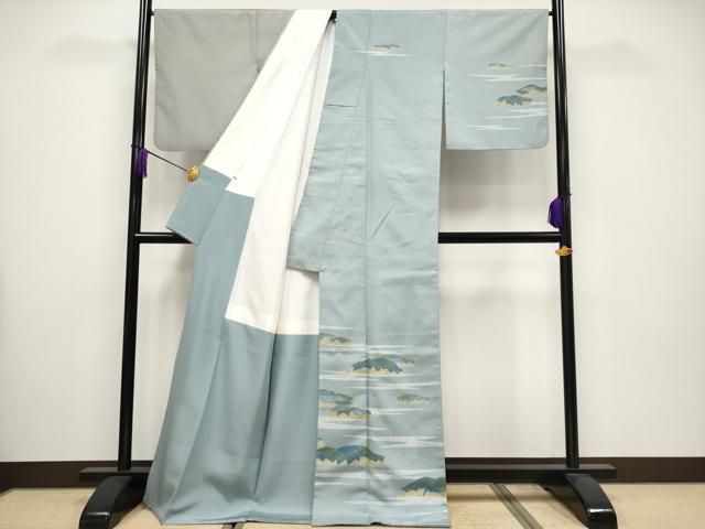 平和屋着物 上 石川県指定無形文化財 牛首紬 白山工房 手織り 訪問着 作家物 霞文 s 5