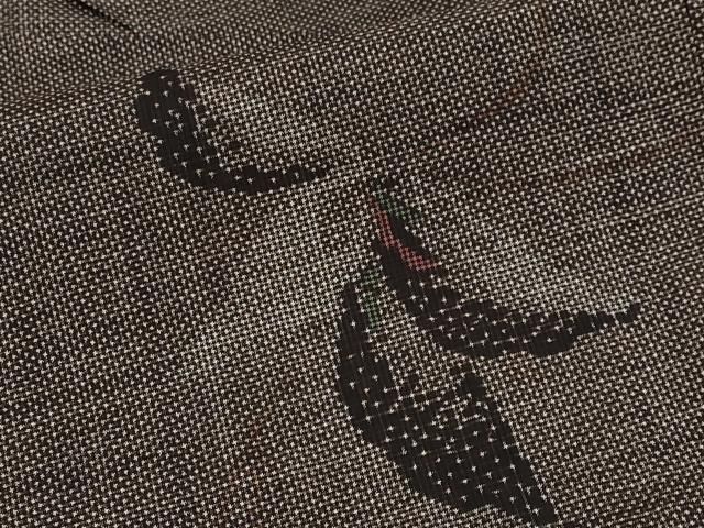 泥染め 花唐草文