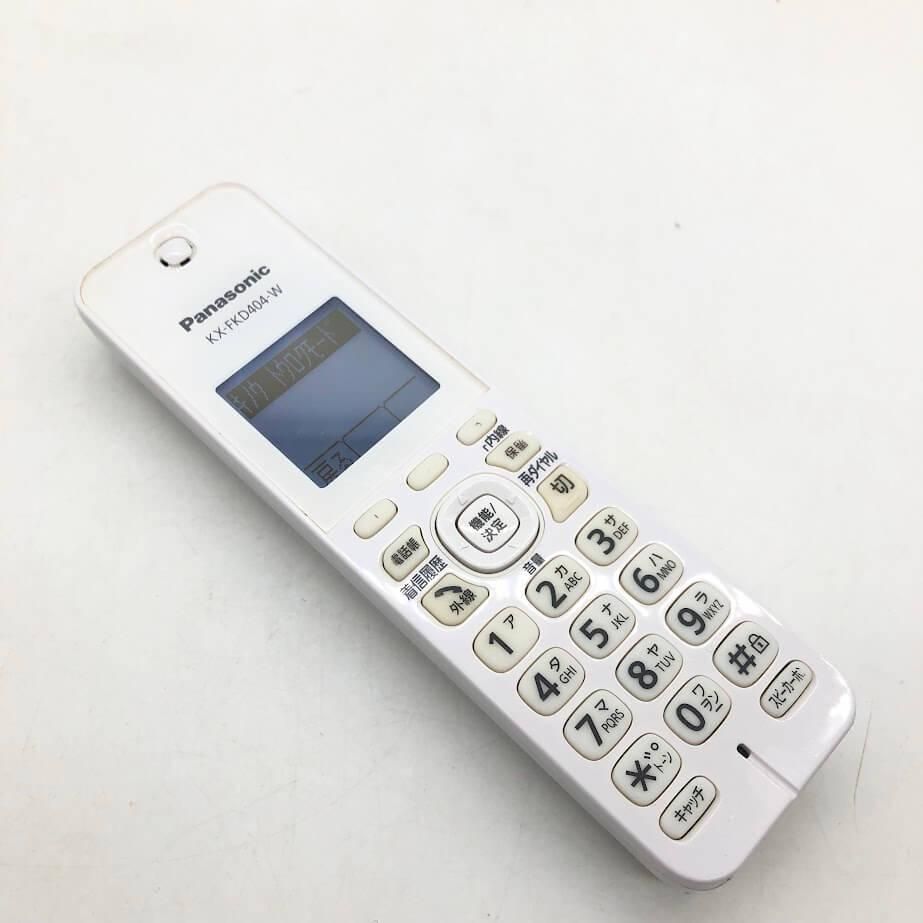 ss8068　パナソニック 増設子機 KX-FKD404-W ホワイト Panasonic 子機のみ 充電台付き 家庭用 コードレス 子機 白 増設子機 中古 Panasonic（パナソニック） 増設用子機 訳あり（元箱、取説なし）特価