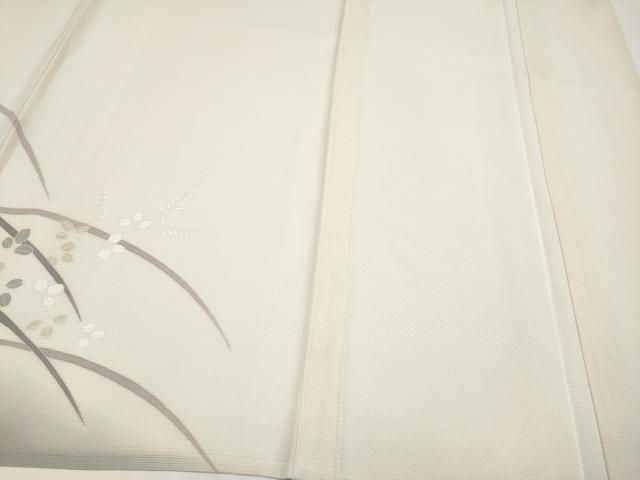  平和屋着物 上 夏物 訪問着 絽 草花文 練色地 s 5 訪問着 付け下げ 着物