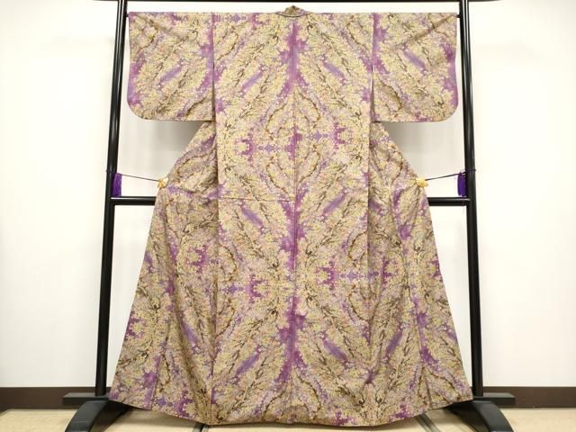 平和屋着物 上 本場大島紬 7マルキ 枝花文 総絣 s 5