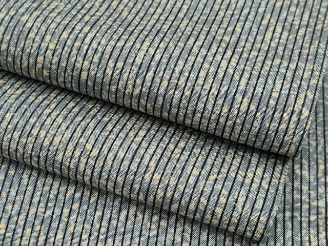 平和屋着物 上 男性 本場染大島紬 縞 豆がら茶色地 CYAA3528s5