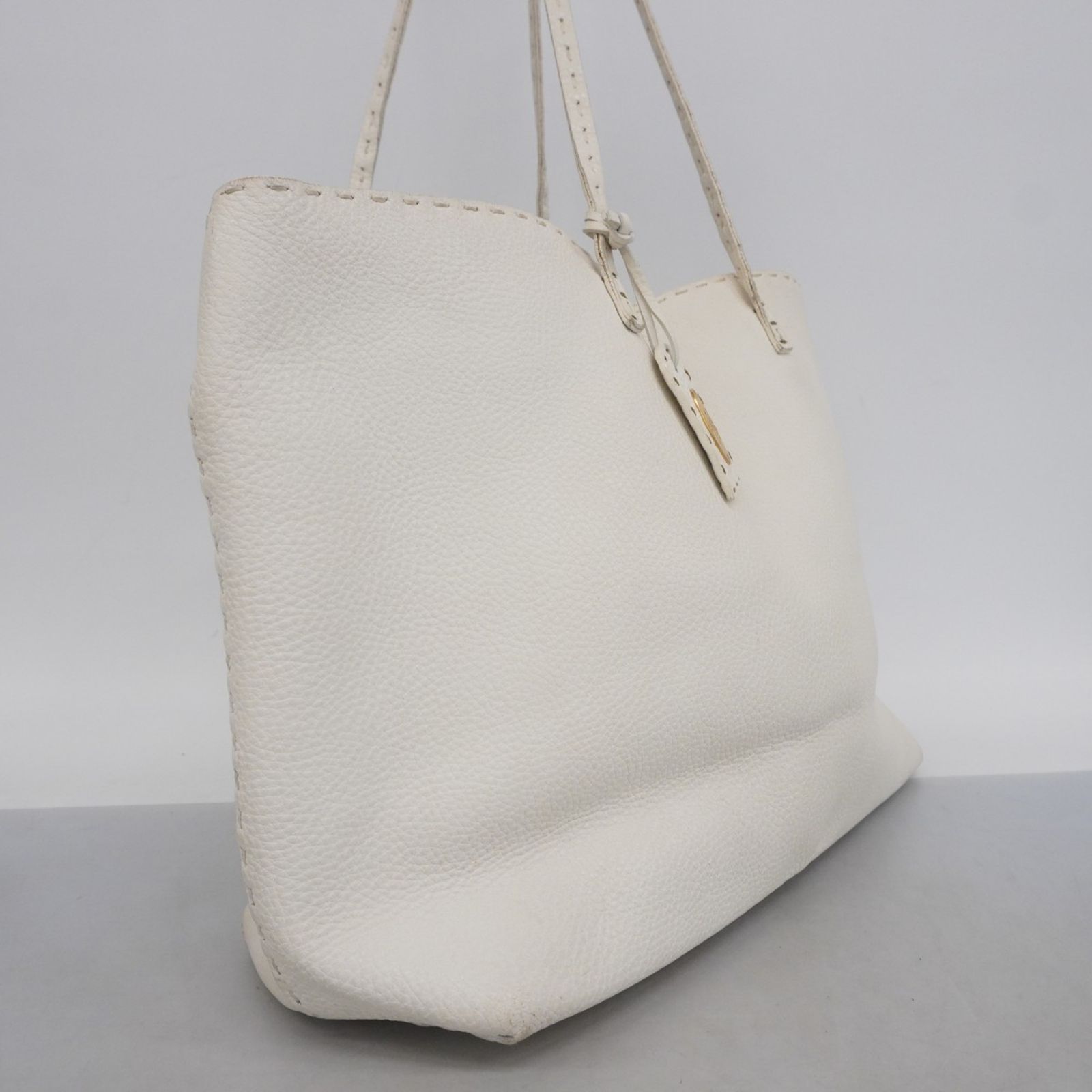 フェンディ Fendi フェンディ トートバッグ セレリア レザー ホワイト レディース