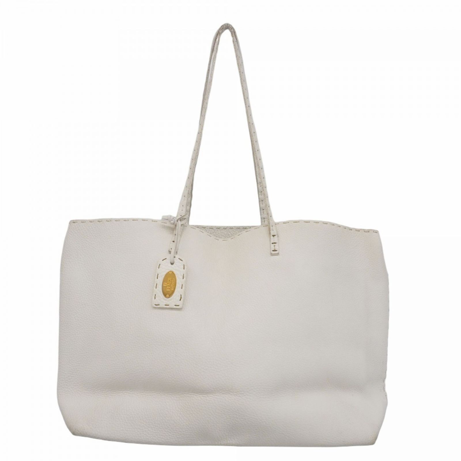 フェンディ Fendi フェンディ トートバッグ セレリア レザー ホワイト レディース