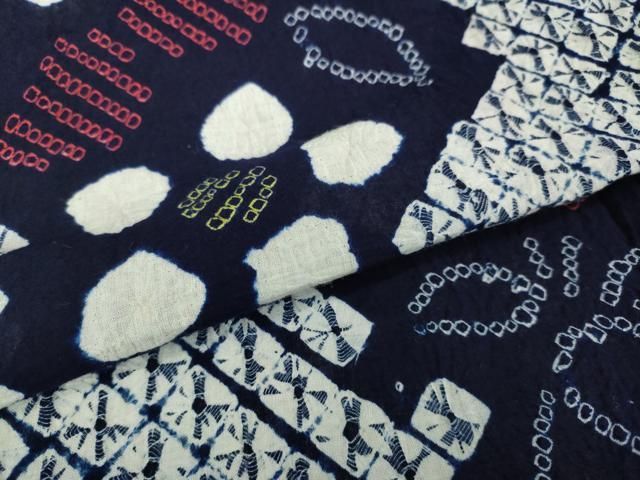  平和屋着物 上 夏物 浴衣 有松鳴海絞り 草花文 綿 ロング丈 kh 5 浴衣単品 浴衣