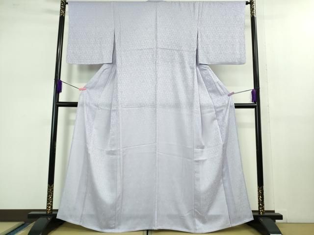 平和屋着物 上 夏物 色無地 花紋紗 白藤色 kh 5