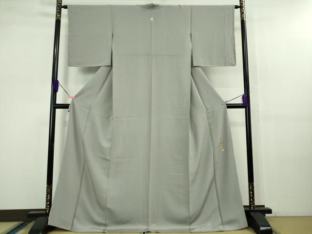 平和屋着物 上 色無地 作家物 薄鈍色 ロング丈 kh 5